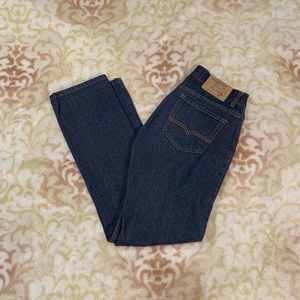 Vintage Raw Denim Pants - 28W 32L Slim Straight